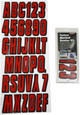 Kubota RTV Boat Lettering Ox Red/Black Registration Kit by Hardline Products